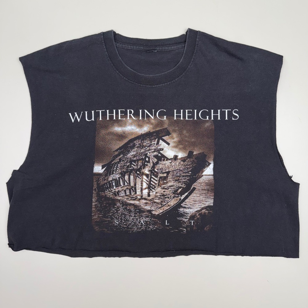 Wuthering Heights Band Tee Cropped Muscle Tank Salt Shipwreck Gothic‎ Metal L/XL